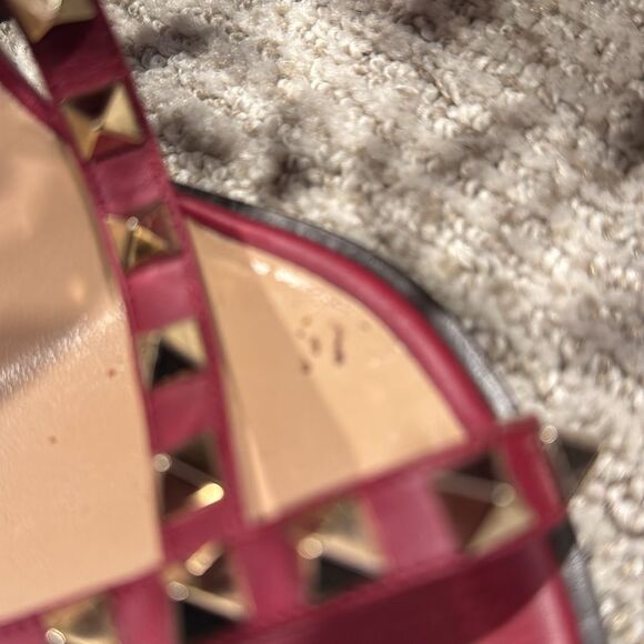 Valentino Garavanti Rockstud Rubino Authentic Sz 7.5 - Picture 5 of 14